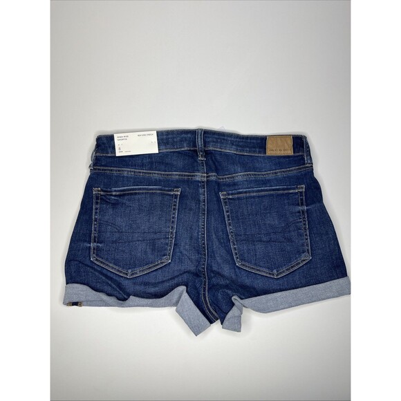 American Eagle High Rise Shortie Denim Shorts 8/29W Blue NWT - Picture 3 of 3